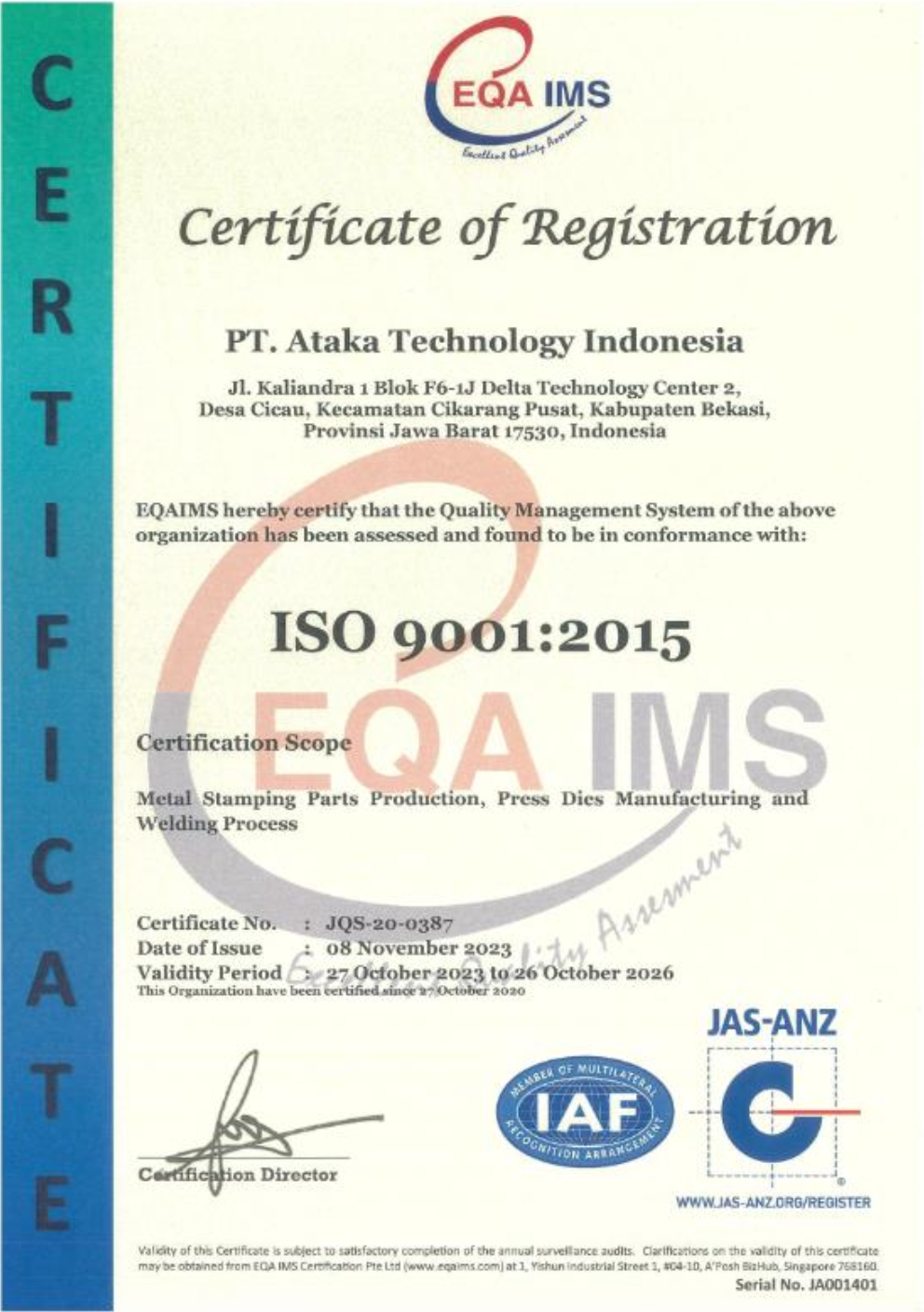 ISO Certificate